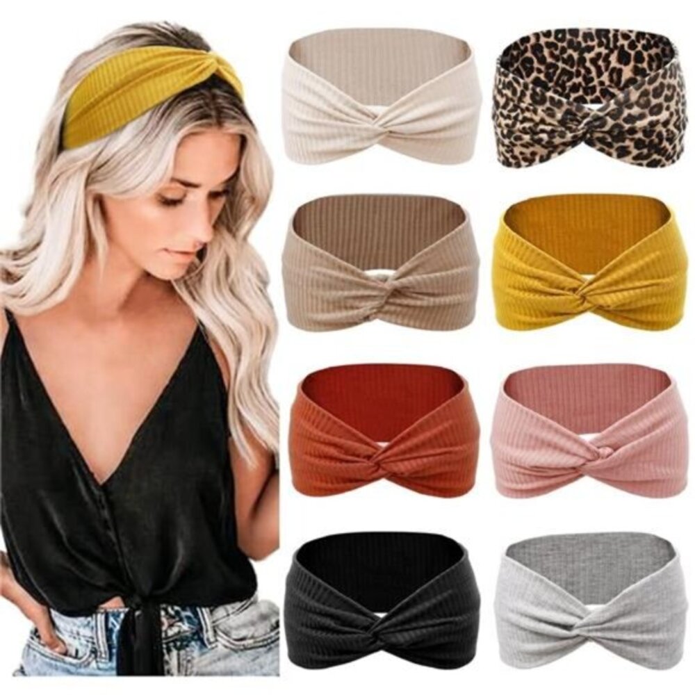 Women‎ Headbands Elastic Hair Twist Turban Hair Wrap for Girls